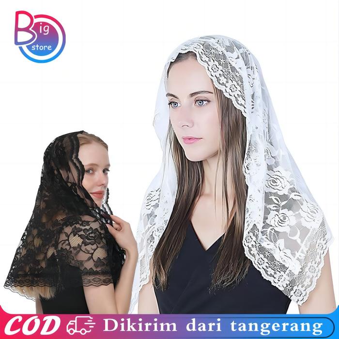 Trend" Mantila Kerudung Katolik Mantila Katholik Mantilla Katolik Kerudung Misa Mantilla Kerudung