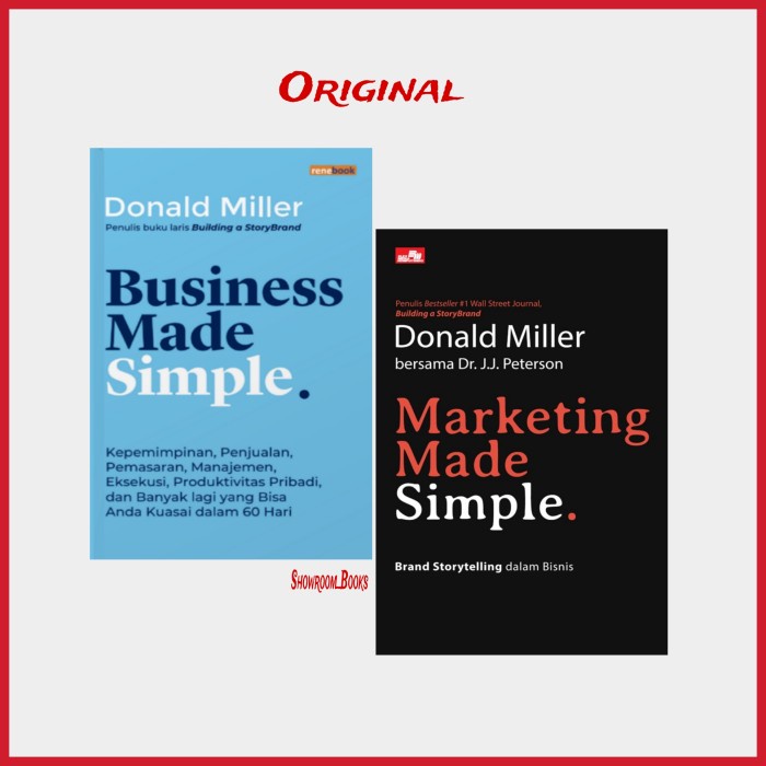 

SALE !!! PAKET BUKU BUSINESS MADE SIMPLE & MARKETING MADE SIMPLE DONALD MILLER READYY