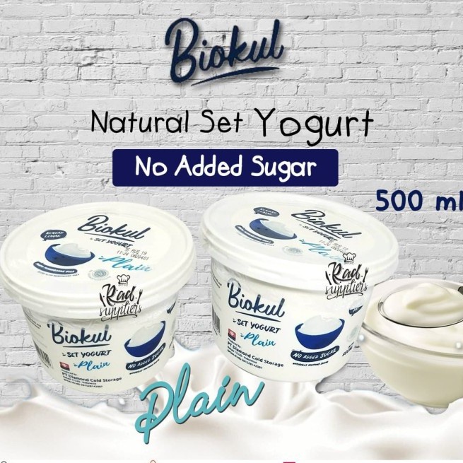

Tersedia Biokul Natural Set Yogurt Plain 500mL