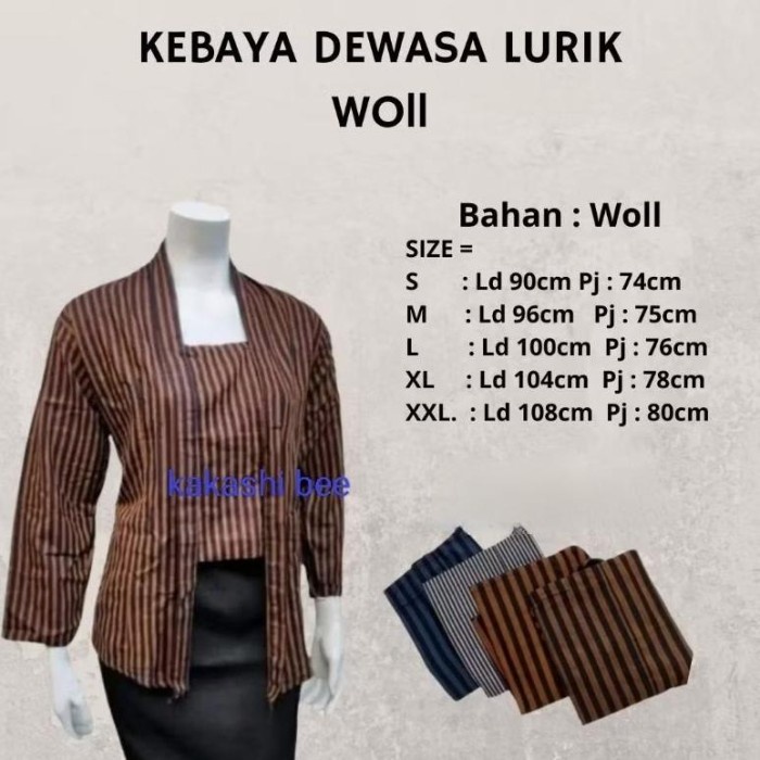 TERBATAS TERLARIS KEBAYA LURIK WOL BAJU ADAT DEWASA KUTU BARU KEBAYA KARTINI BY KK #KEBAYA JADI