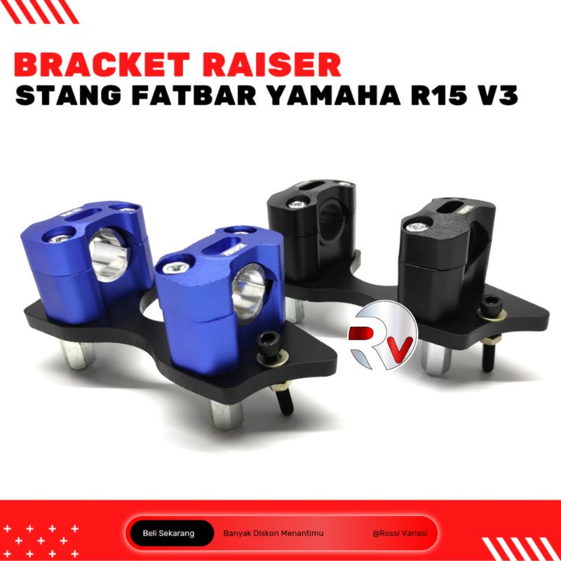 Breket Dudukan Plus Raiser Stang Fatbar Baplang Yamaha R15 V3 VVA