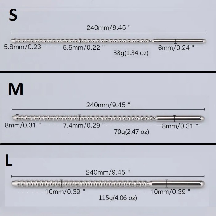 promoHebatGan- Alat Sonde Urethra Urethral Sounding Rod Stainless Steel Tipe 6