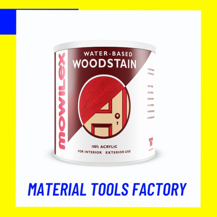 Pr0m0HebatGAN- wood stain mowilex 1kg plitur water based eksterior - cat kayu