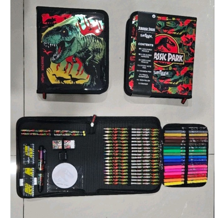

Smiggle Zip It jurassic Stationery/Alat tulis Smiggle/Kado