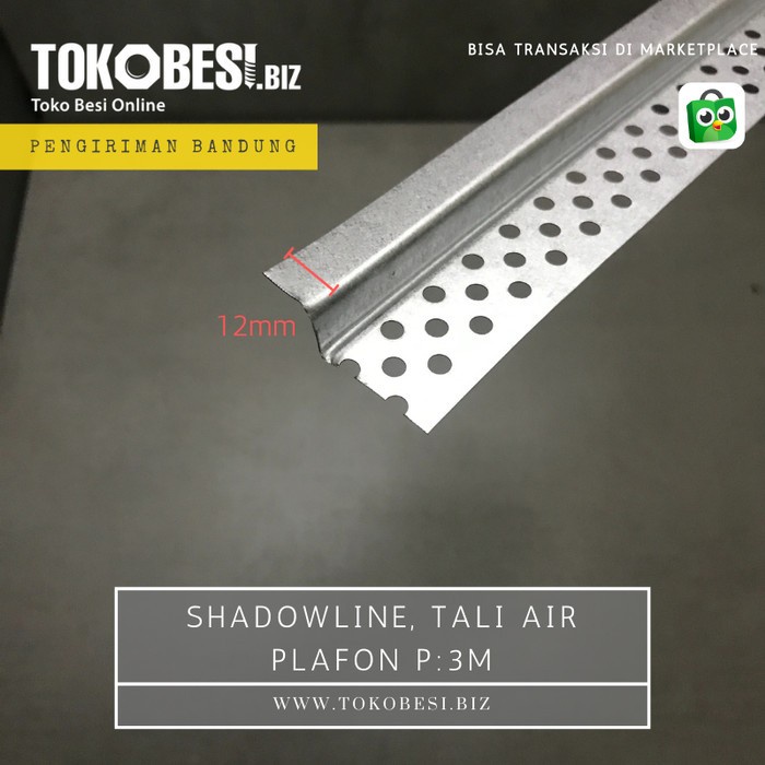 List profil plafon gipsum, Shadowline, tali air panjang 3m Bandung