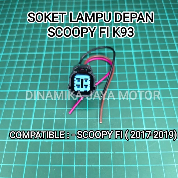 Sale Soket Socket Headlamp Lampu Depan 4 Pin Scoopy Fi K93 2017-2019