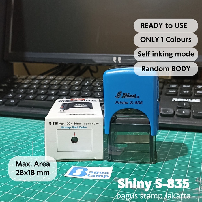 

Stempel Shiny S835 / S-835 Otomatis Self Ink Custom Text 28x18 mm