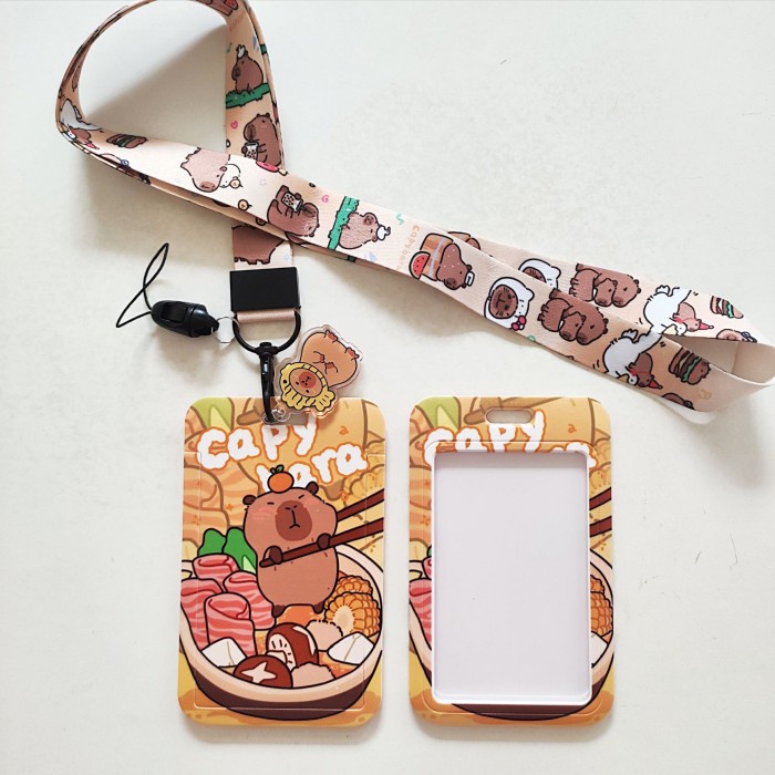 

SALE TERHOTT ID CARD HOLDER NAME TAG LANYARD / KALUNG WADAH KARTU IDENTITAS TAPPING CUTE CAPYBARA