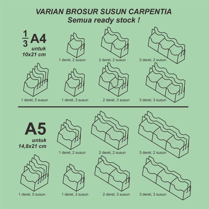 

SALE TERHOTT CARPENTIA TEMPAT BROSUR AKRILIK 3 TINGKAT UK. A5 - TIPE E3 - 3 SUSUN [ACRYLIC DISPLAY