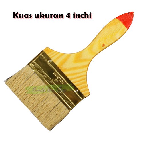 Kuas Cat Tembok Besi Kayu ukuran kecil sedang dan besar 1" - 4"