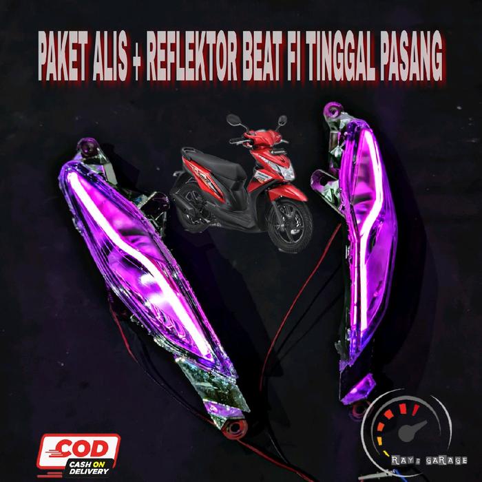 Promo Terbatas Paket Alis Dan Reflektor Beat Fi 2013 2014 2015 2016 Tinggal Pasang No Bintik Lampu