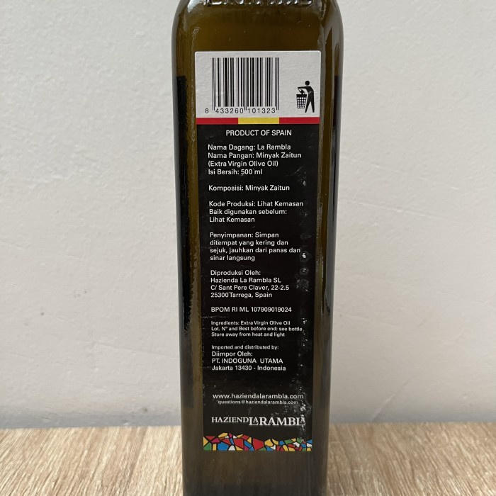 

La Rambla Extra Virgin Olive Oil Special Coupage - Minyak Zaitun 500Ml Best Seller