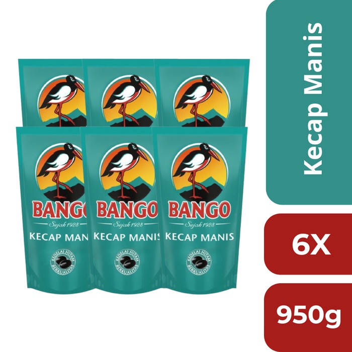 

Bango Kecap Manis 950gr Isi 6 - Soy Sauce Refill