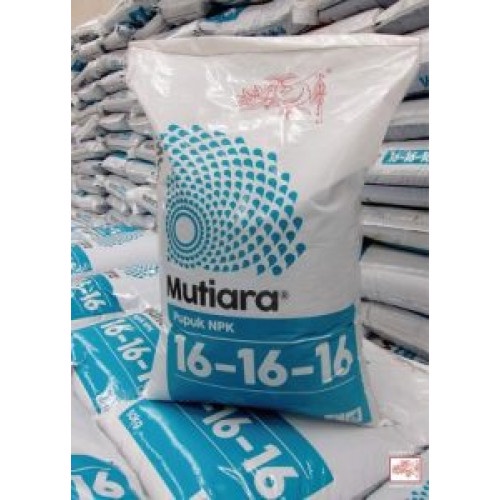 Pupuk NPK MUtiara 16-16-16 Kemasan Karung 50 Kg