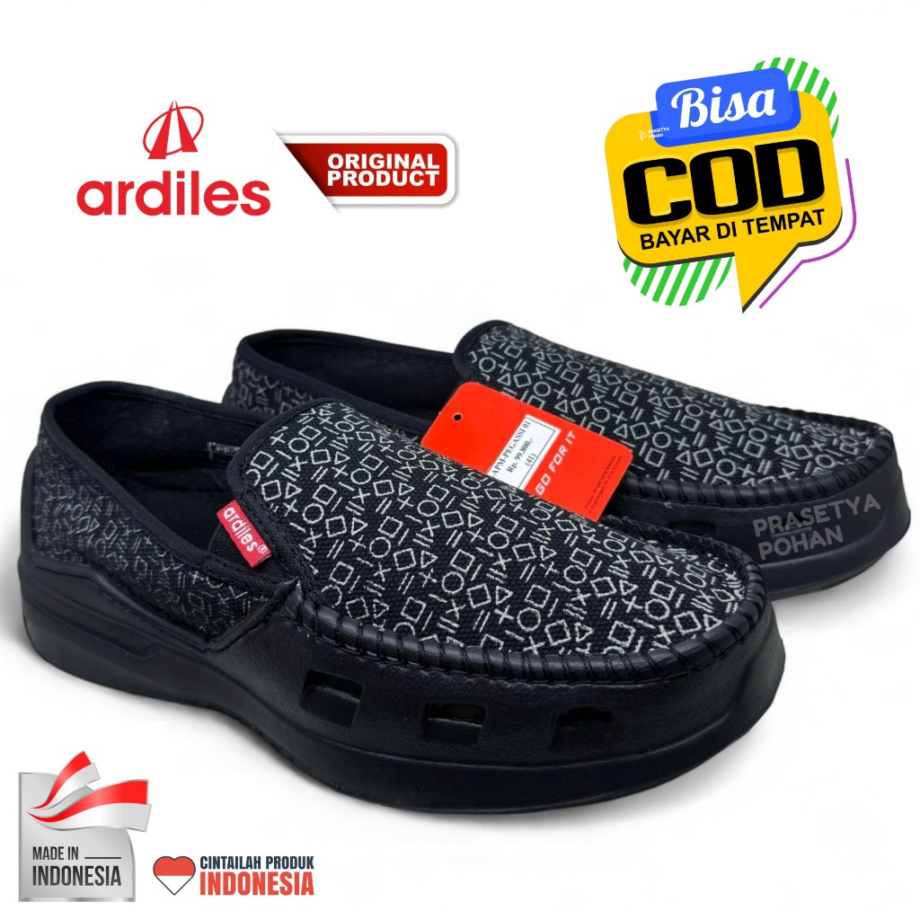 Sale Sepatu Ardiles Slip On Pria Hitam Original Ardiles - Sepatu Ardiles Pria