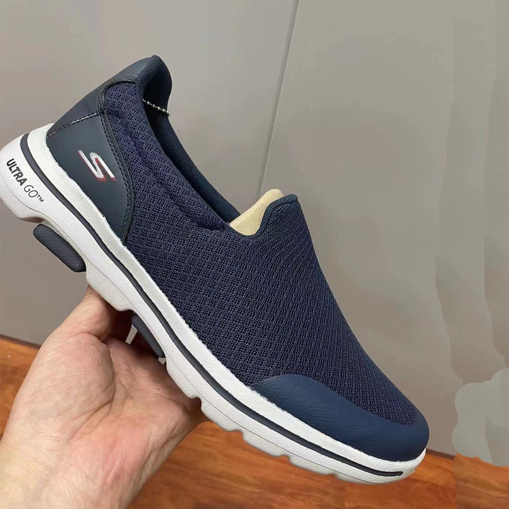 BESTPROMO Sepatu SKECHERS Skecheris kasual casual sepatu pria hitam slip on cowok rajut pria shoes