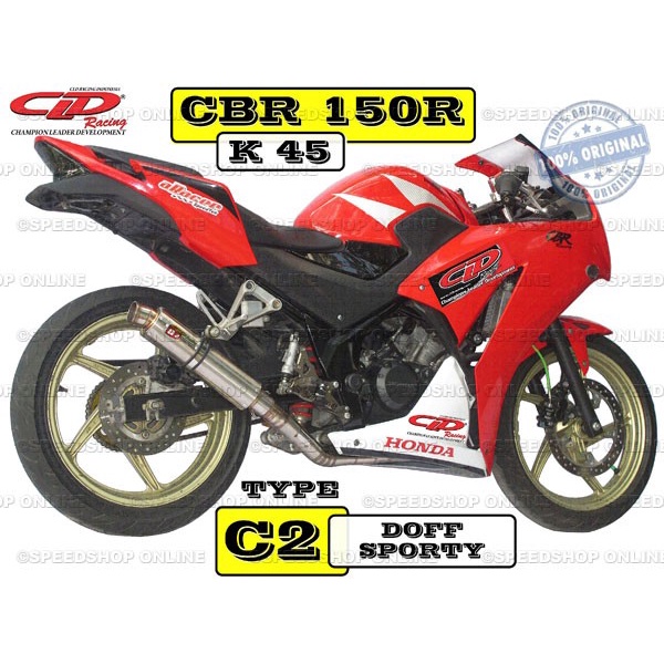 Knalpot Cld Cbr150R K45 Type C2 Silencer Bulat Doff