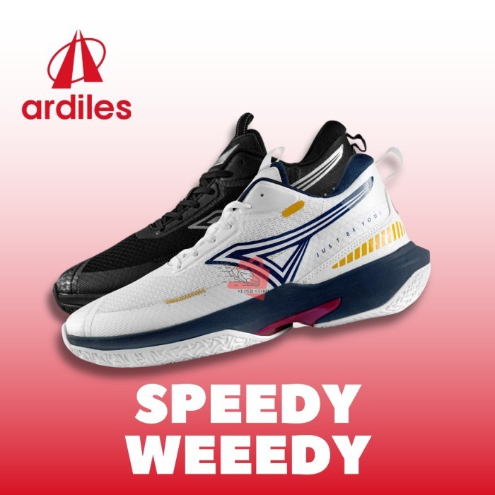 Ardiles Speedy Weeedy Sepatu Basket Pria Champion White dan Shadow Black