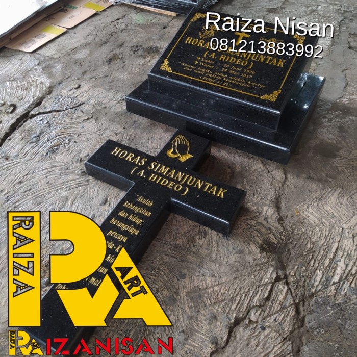 batu nisan set salib marmer granite import