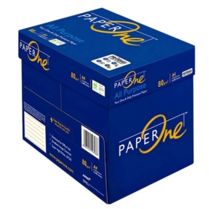 

Barang Terlaris (Dus) Kertas A4 80Gr Paperone Isi 5 Rim / Kertas Hvs A4 80Gr Po Packing Aman
