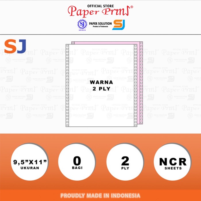 

Viral Sj Orange Kertas Continuous Form 2Ply Ncr 9,5" X 11" Packing Aman