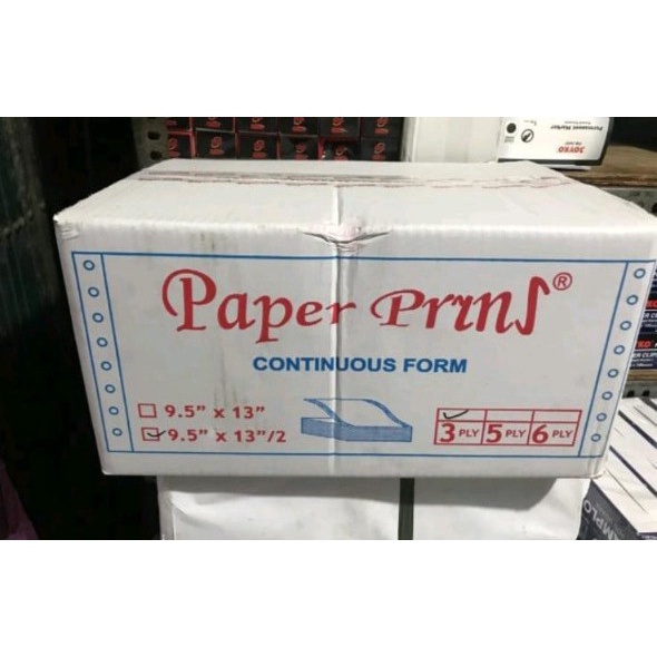 

Promo Continuous Form Paper Prins 9.5"X13"/2 - 3 Ply (3Ply Bagi 2 Panjang) Packing Aman