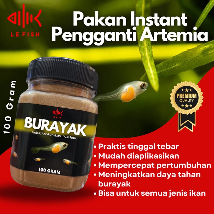 Promo Gila PAKAN Daphnia Magna, burayak cupang & guppy (100 gram)
