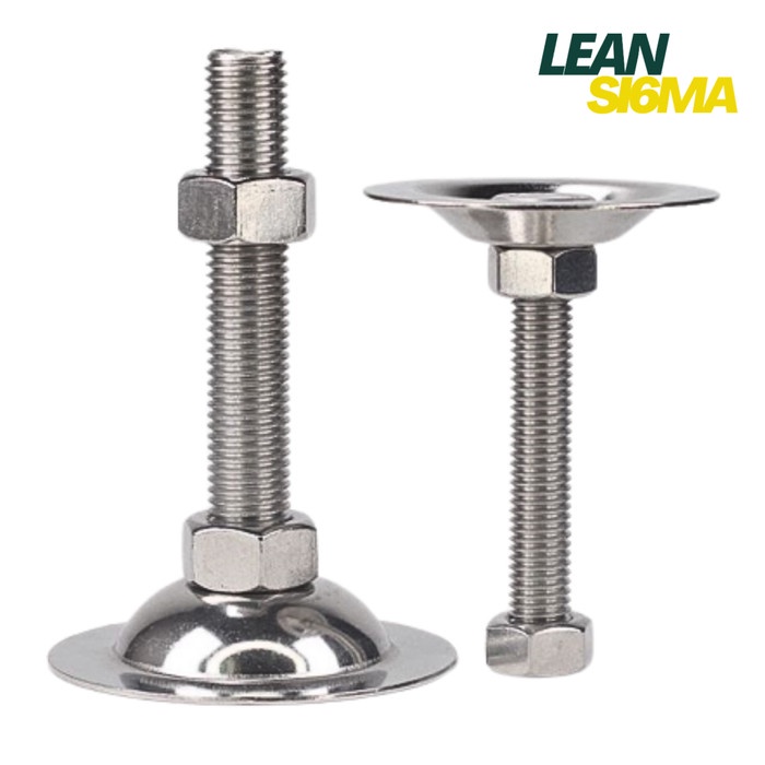 Adjuster Foot 53mm Kaki Meja Conveyor Stainless Steel