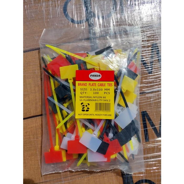 

[tmr] - Kabel ties label nylon marker 1 Pack MERAH PUTIH HITAM KUNING CAMPUR