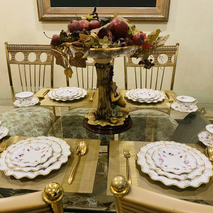 PROMO Dinner Set Royal Crown Derby England Antoinette Mewah Cantik