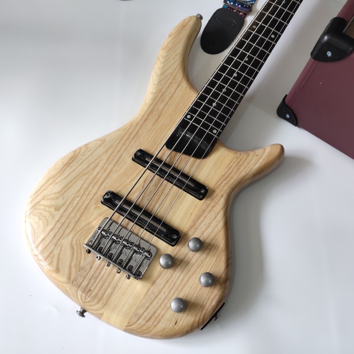 BASS ELEKTRIK IBANEZ SDGR 5 STRING NATURAL PAKET AMPLY JACK DAN STRAP