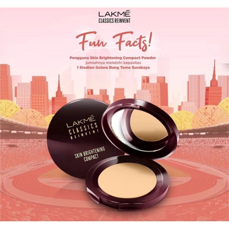 LAKME CLASSIC SKIN BRIGHTENING COMPACT Bedak Padat Lakme Classic (NEW PRODUCT 100)