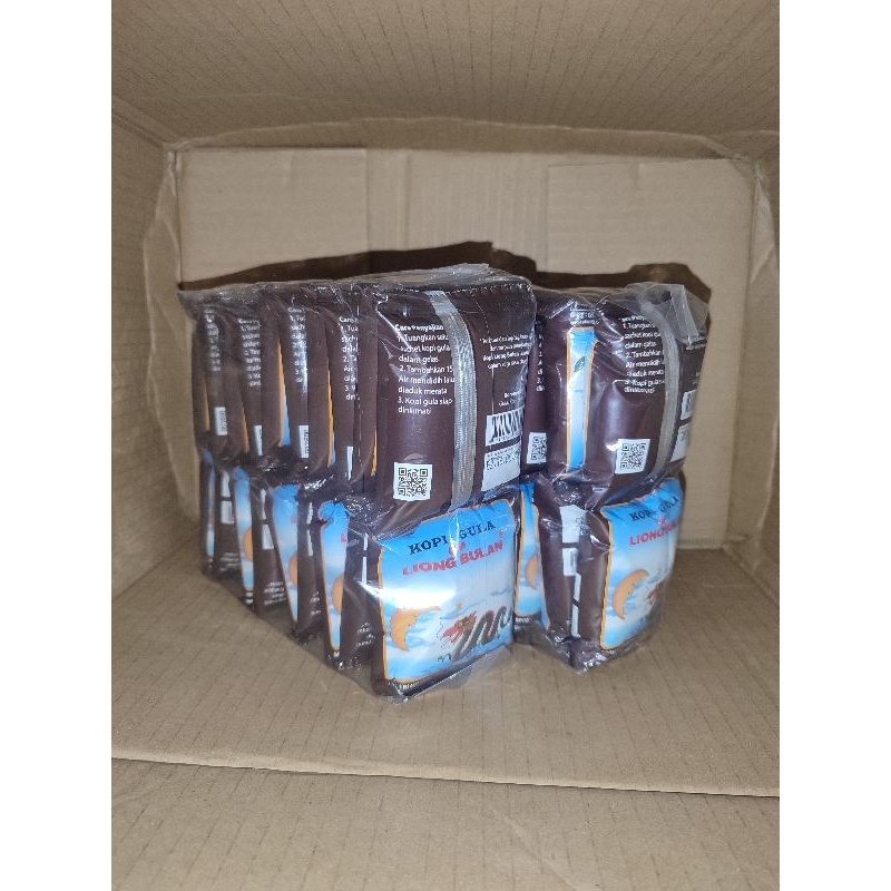 

Kopi + Gula Cap Liong Bulan (1pak X 20 Bks) / Kopi Liong Bulan / Kopi Khas Bogor