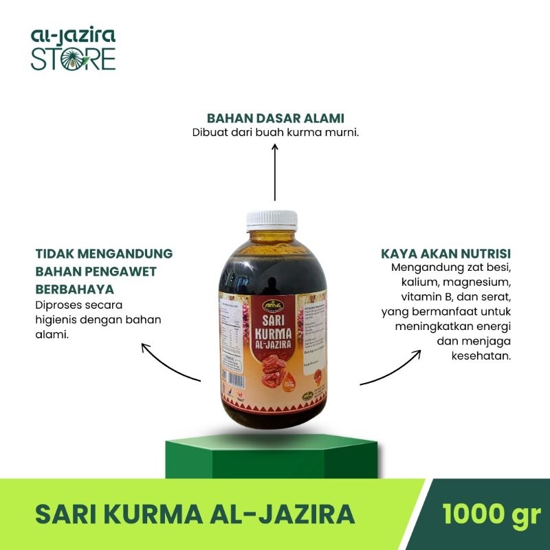 

Al-Jazira Sari Kurma Bantu Atasi Demam Berdarah Asli 100% Original 1KG BPOM & Halal MUI