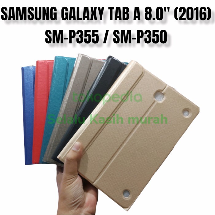 TERLARIS Flip Cover Samsung Galaxy Tab A 8.0" 2016 Sarung Tab SM-P355 / SM-P350