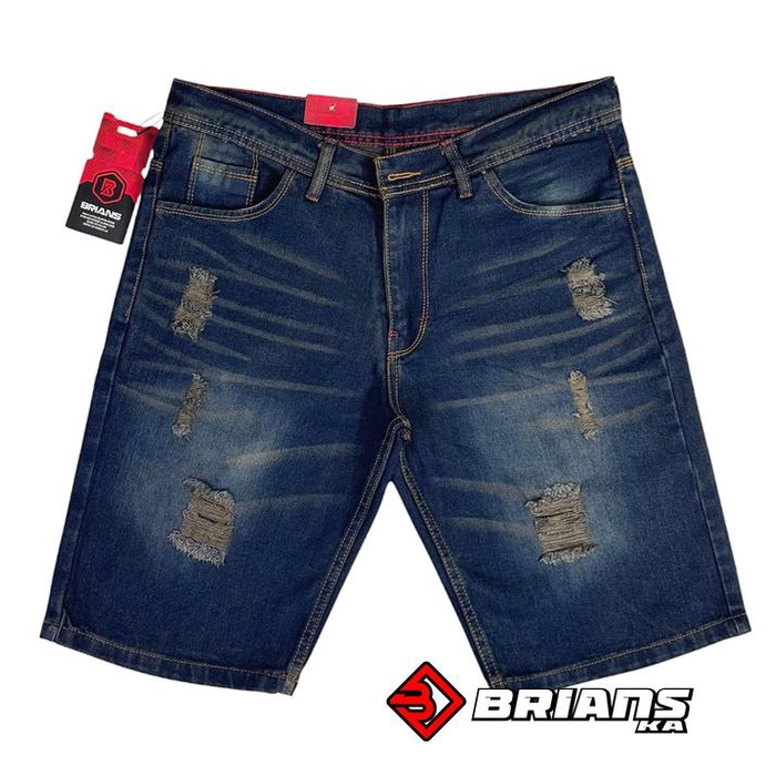 Tergacor CELANA PENDEK PRIA JEANS SOBEK NON STRETCH 27-38 BRIAN FASHION Terbaik