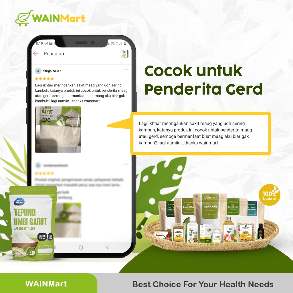 

Tepung Umbi Garut Solusi Atasi Nyeri Lambung Gerd Maag dan Perut Kembung