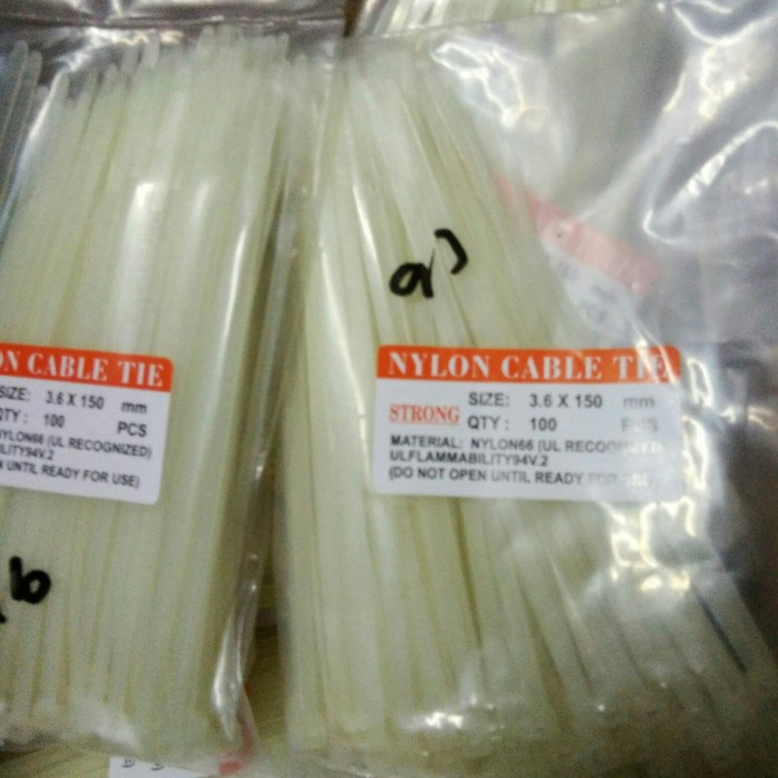 

CABLE TIE / KABEL TIS / PENGIKAT PUTIH (STRONG TEBAL 3,6 X 1500 MM)