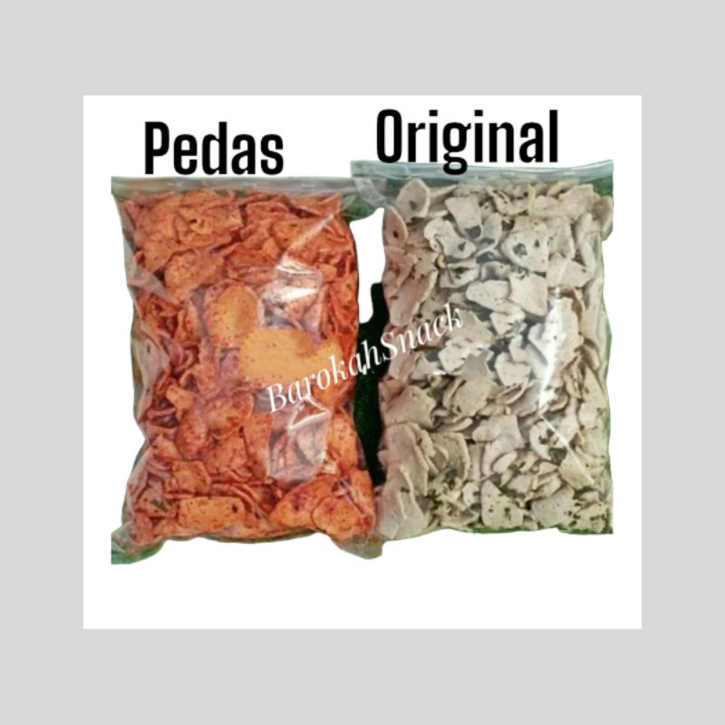 

Basreng Bulat Pedas Original Daun Jeruk isi 1kg & 500gram Basreng Koin