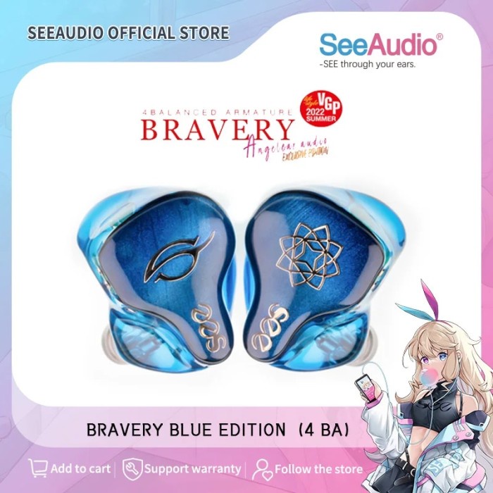 SeeAudio Bravery Edition Anniversary Hifi Earphones 4 Balanced