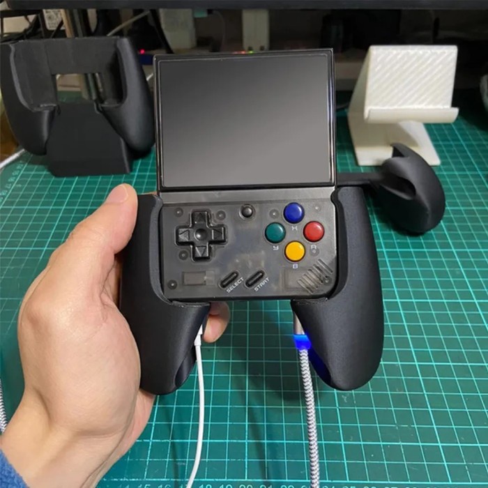 3D Printed Grip Handle For Miyoo Mini Plus Game Console Miyoomini+