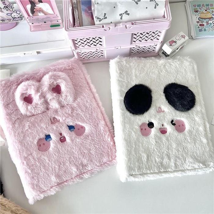 

Ready!!Animal Fluffy Plush Collect Book Binder Album Photocard Tempat Foto Photocard A5 Penutup