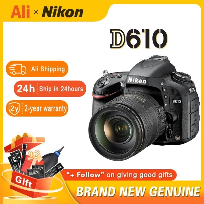 Nikon D610 digital SLR camera Full Frame 24 megapixel professional