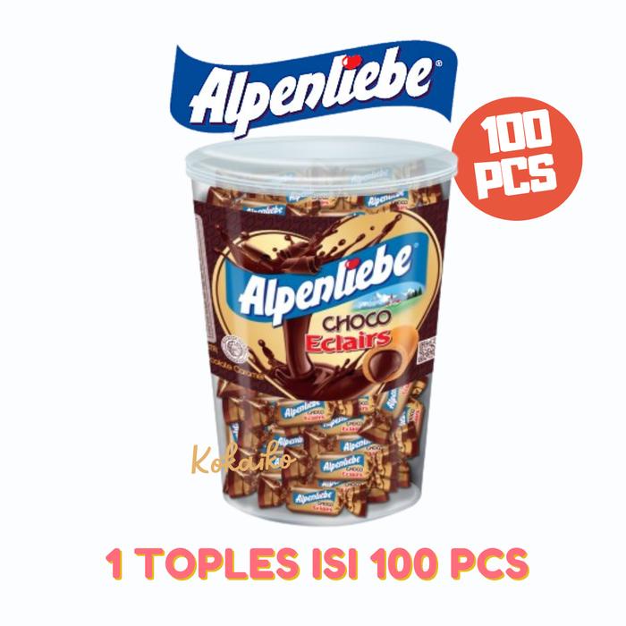 

SALE !!! PERMEN ALPENLIEBE CHOCO ECLAIRS 1 TOPLES ISI 100 PCS CANDY SNACK READYY