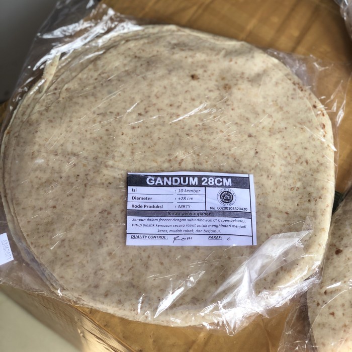 

Ready" Termurah Wheat Tortilla Gandum/Jumbo 28Cm/Kulit Kebab/Wraps/
