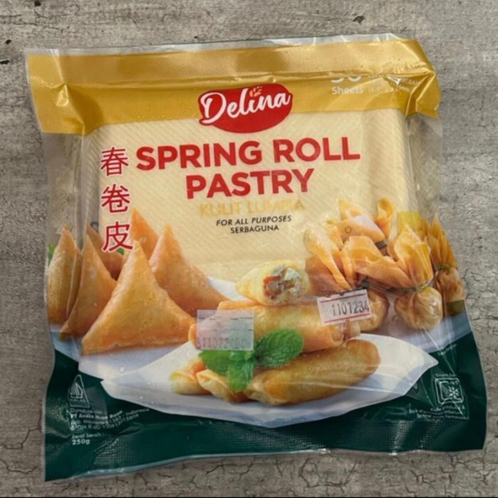 

Ready" Kulit Lumpia Frozen - Delina - Spring Roll Pastry Best Quality