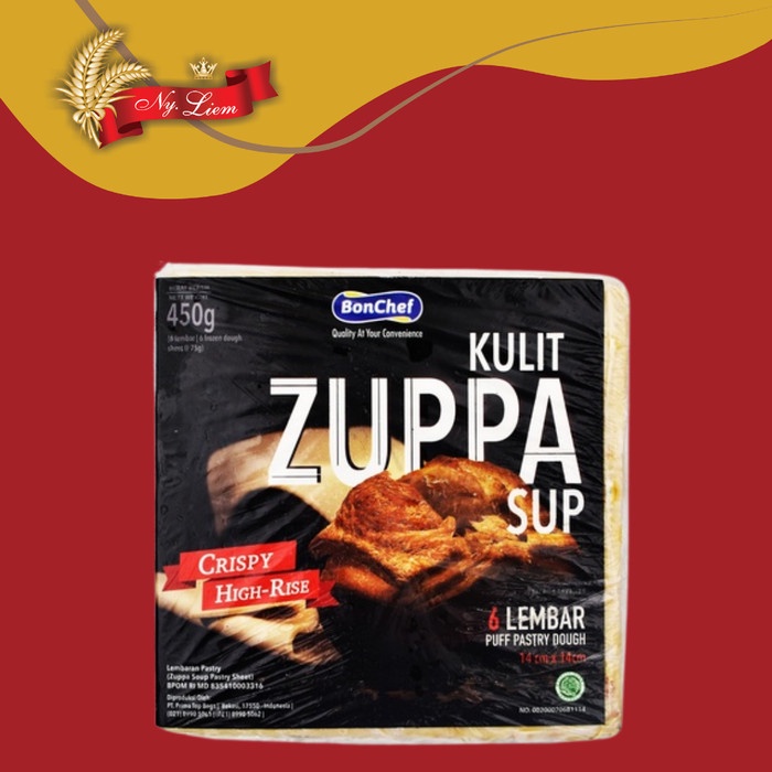 

Ready" Bonchef Kulit Zuppa Sup / Puff Pastry 450 Gram / 6 Lembar (Gojek/Grab)