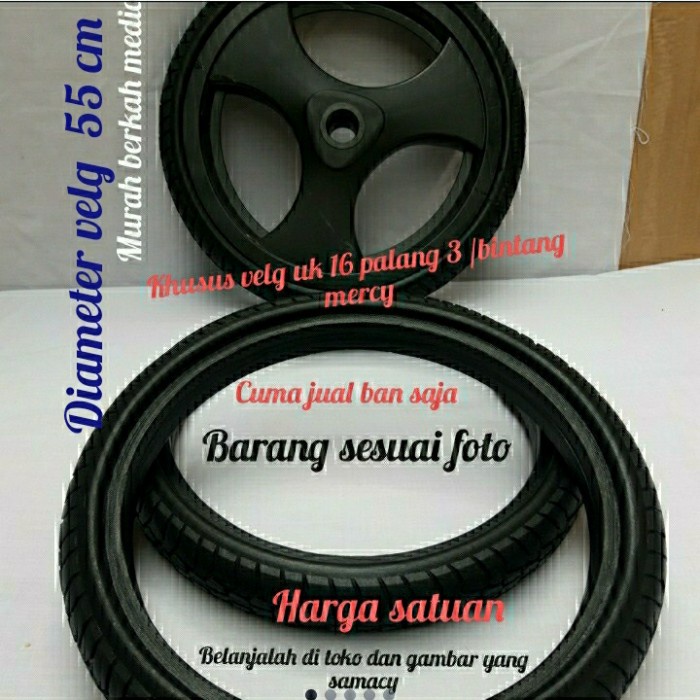 Ban Mati Kursi Roda Ukuran 16 X 1 3/8 Sperpart Kursi Roda