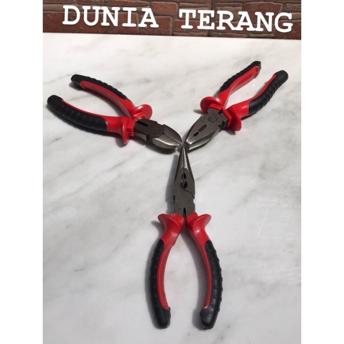 XPTOOL Tang Potong 7 Tang Kombinasi 7in Tang Lancip 7" Tang Karet