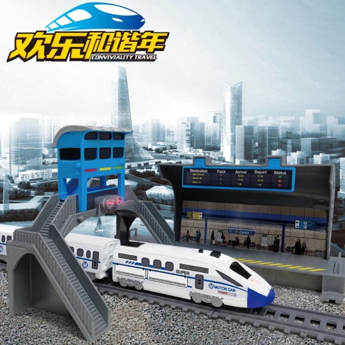 Railway High-speed Train Electric Railway Track Train Toys Practical